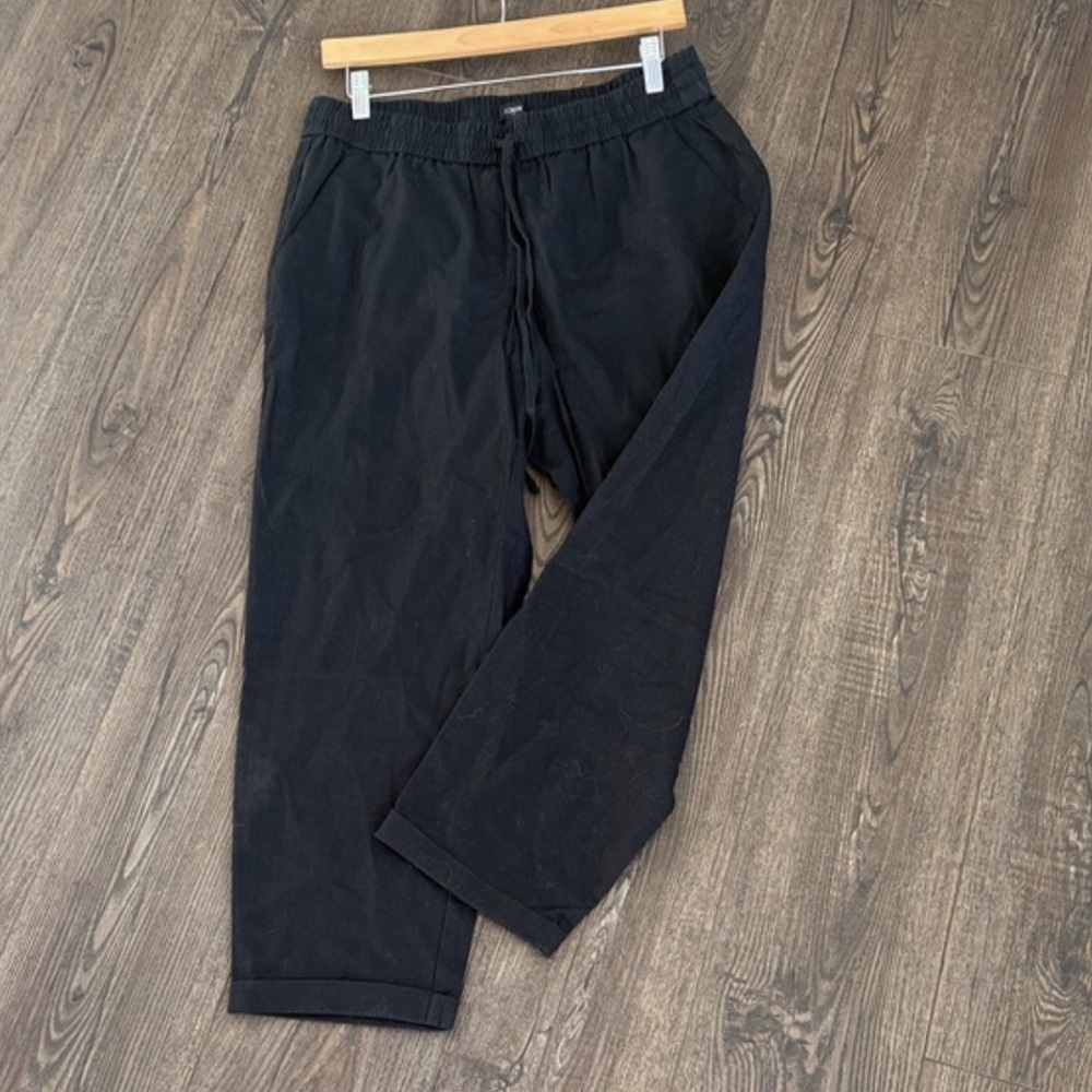 Men's Black Drawstring Casual Pants